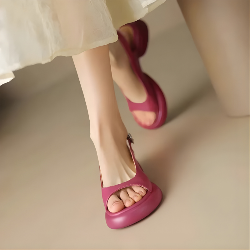 Mya™ | Luxe Summer Peep-Toe Block Heels