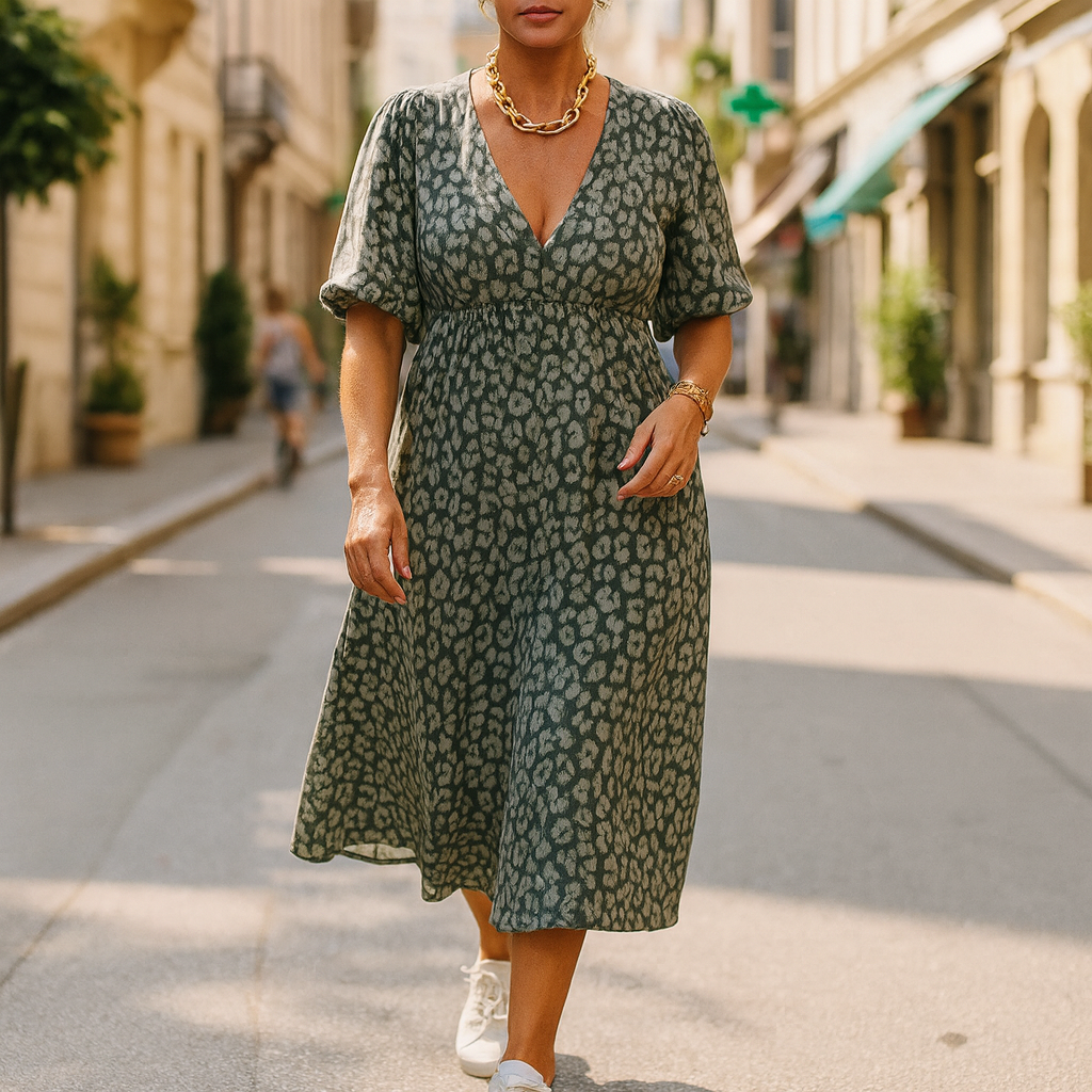 Zahra™ | V-Neck Maxi Dress