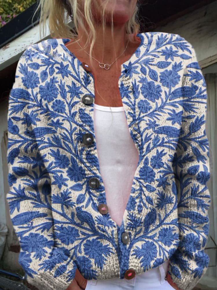 FLORA™ | - Vintage Floral Cardigan