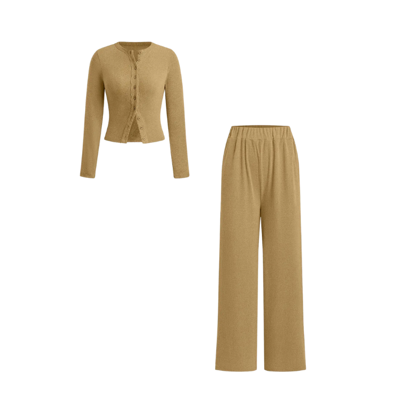 CASTIEL™ | – Stylish Ribbed Two Piece Casual Set