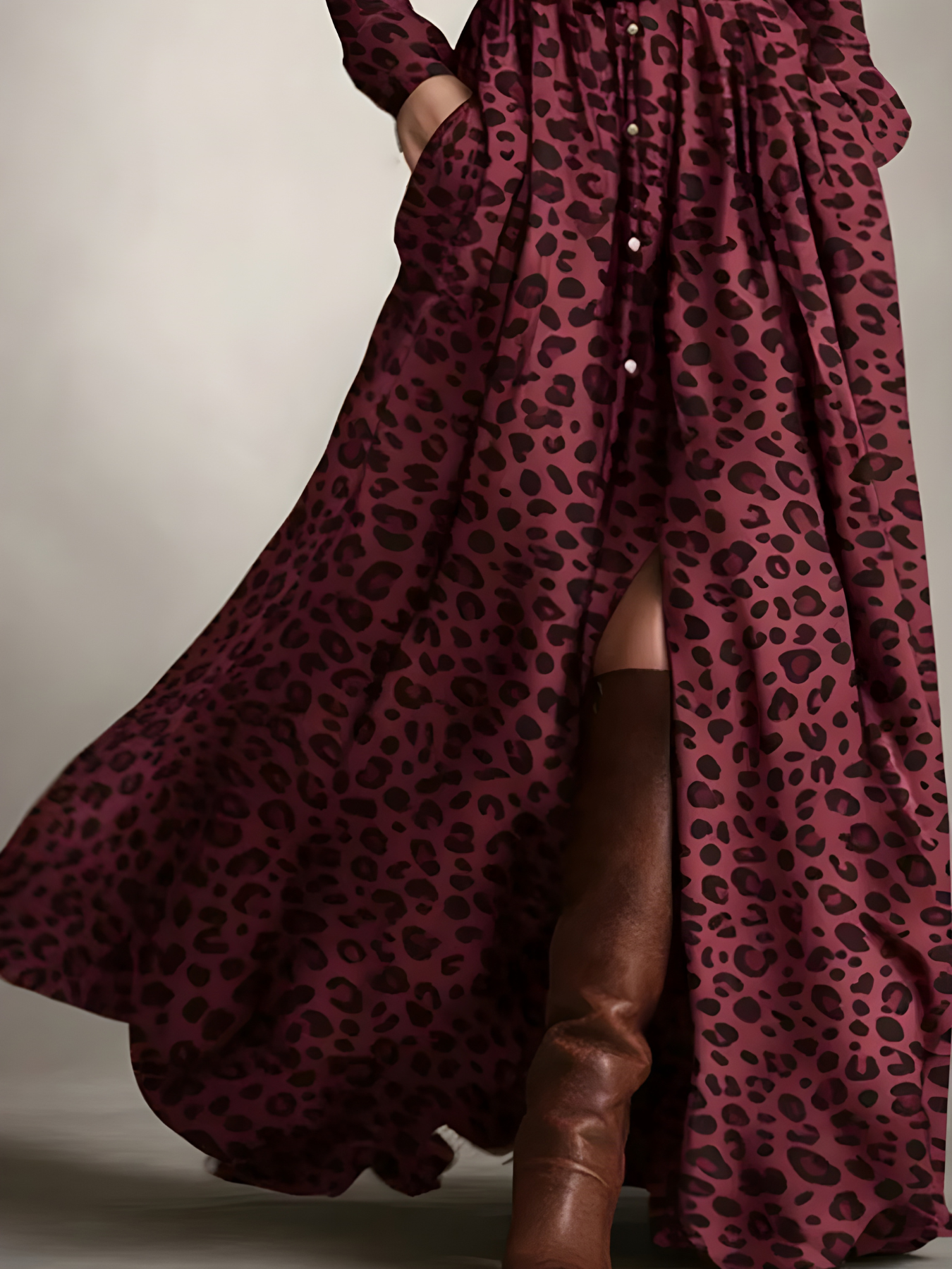 Elara™ | Plaid Button-Front Maxi Dress