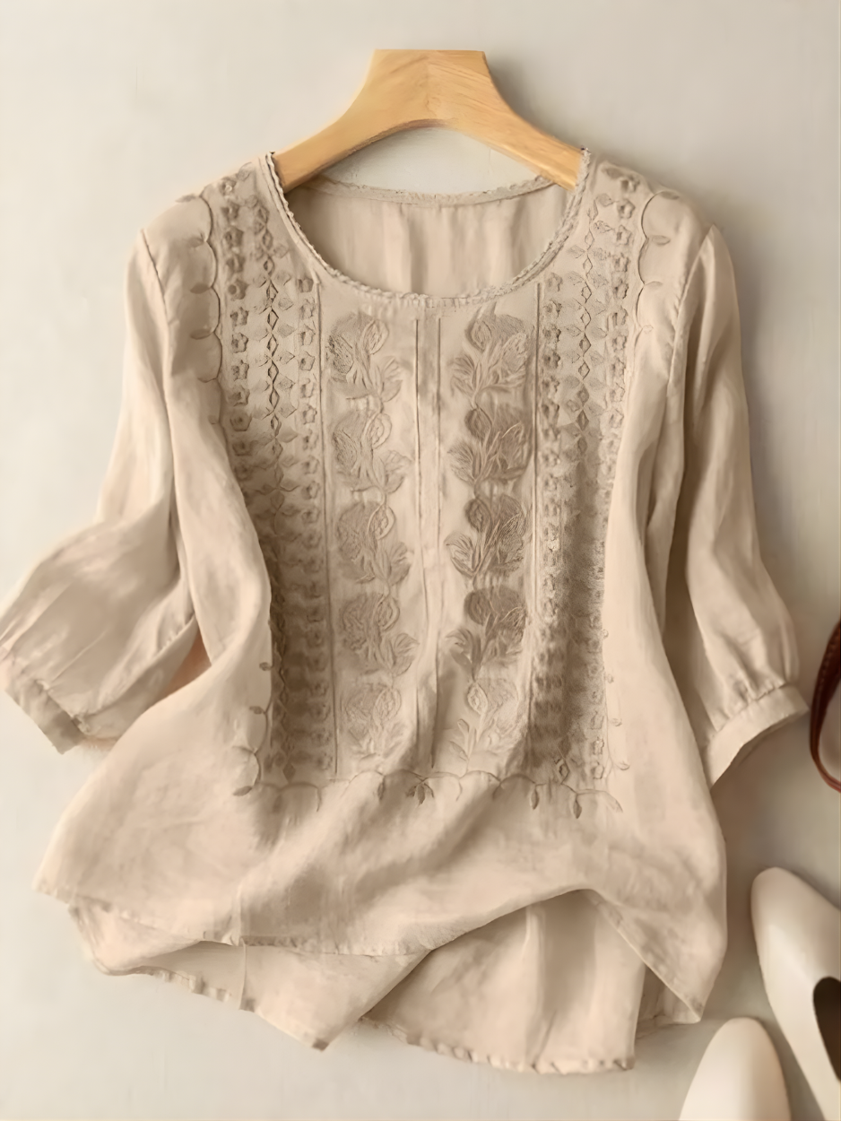 Violet™ | Embroidered Boho Blouse