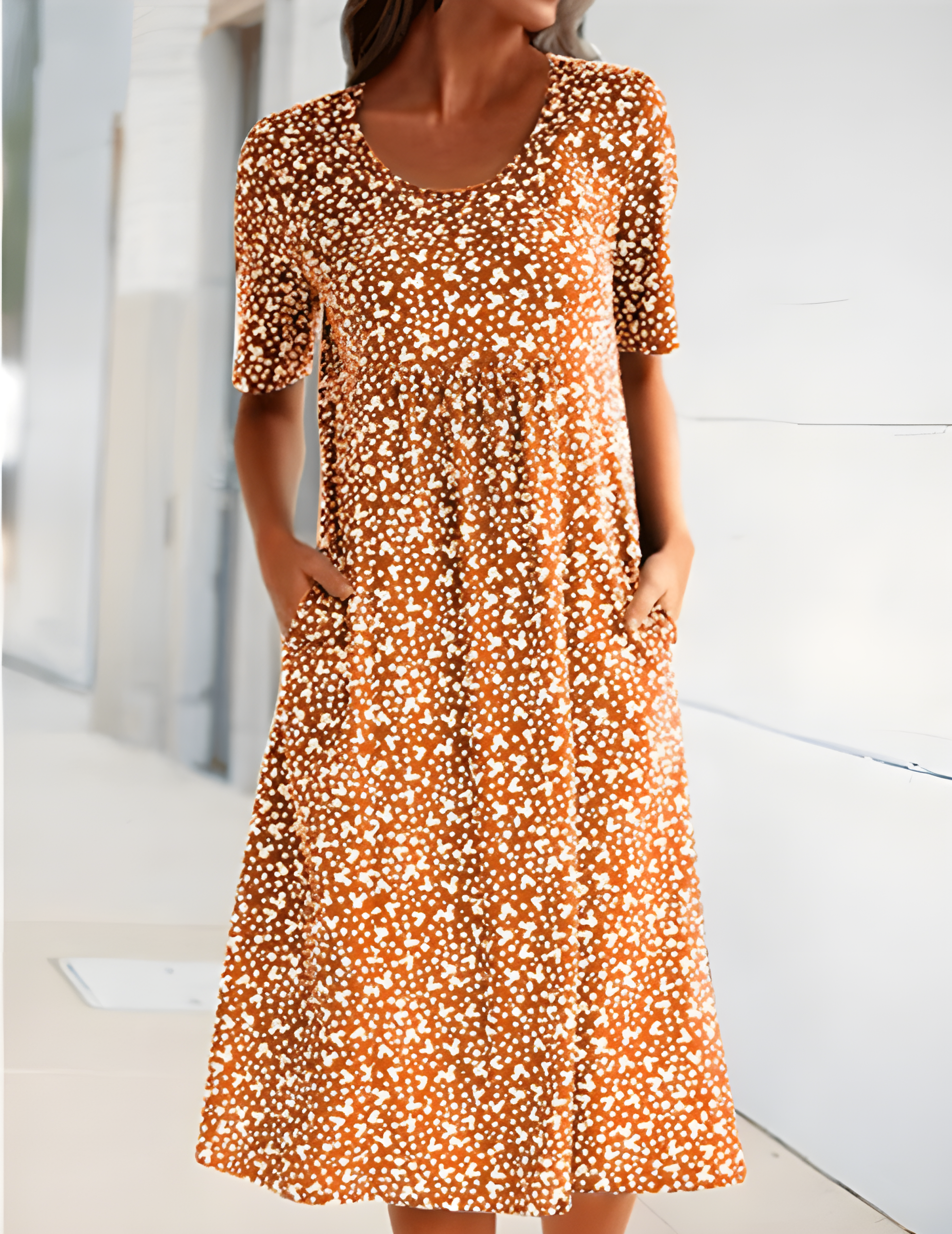 Qahira™ | Casual Round Neck Dress
