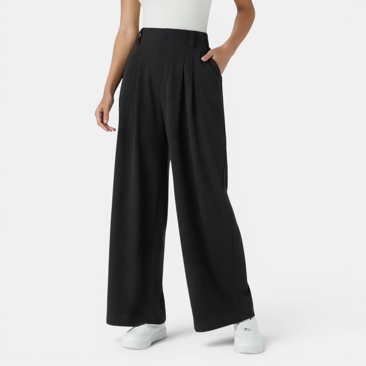 JUNOT™ | – Relaxed High-Waist Wide-Leg Trousers