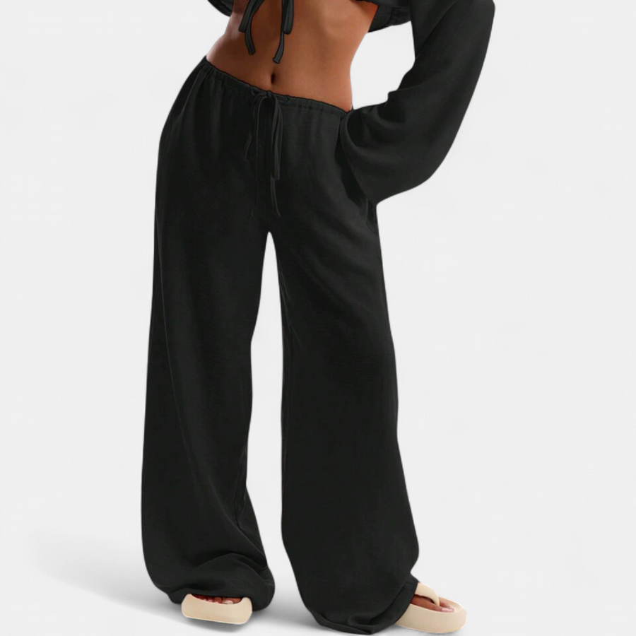 SOLÈNE™ | – Relaxed Wide Leg Casual Pants