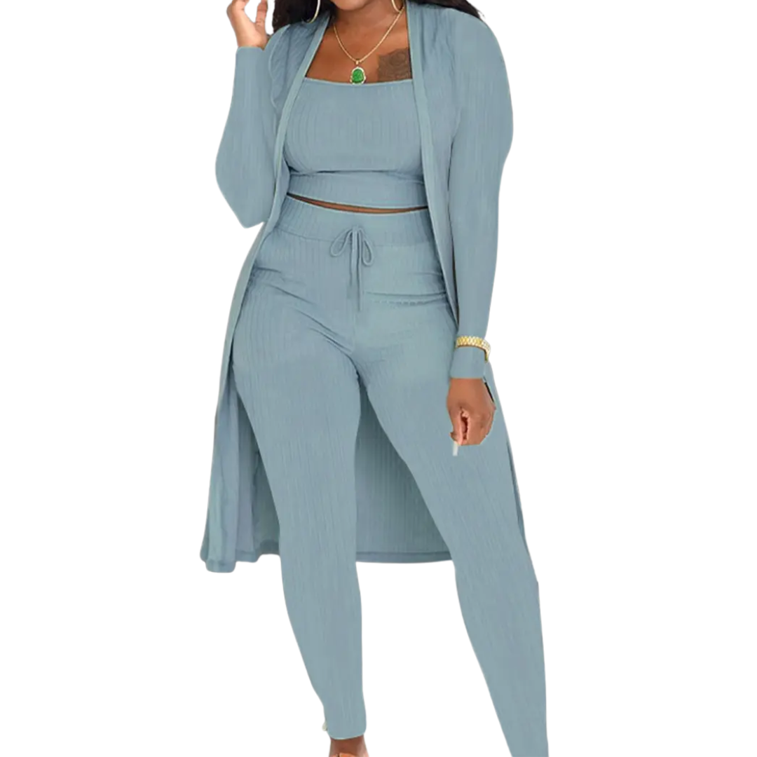 LINDEN™ | – Cozy Knit Open Front Co-ord Set