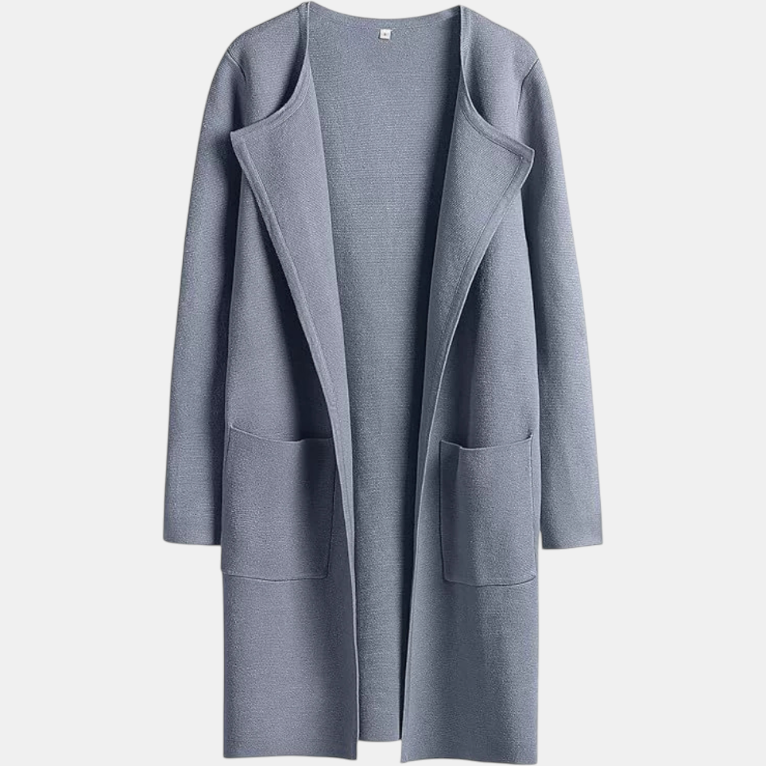 Women's Suit Collar Open Front Longline Knit Cardigan™