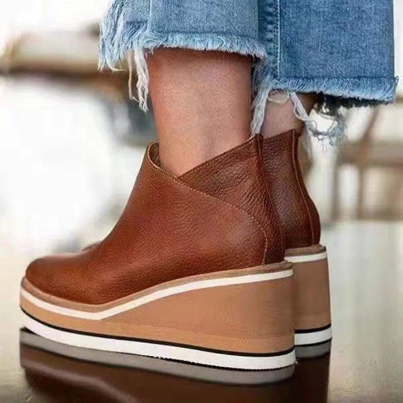 Kamala™ | Casual Wedge Ankle Boots