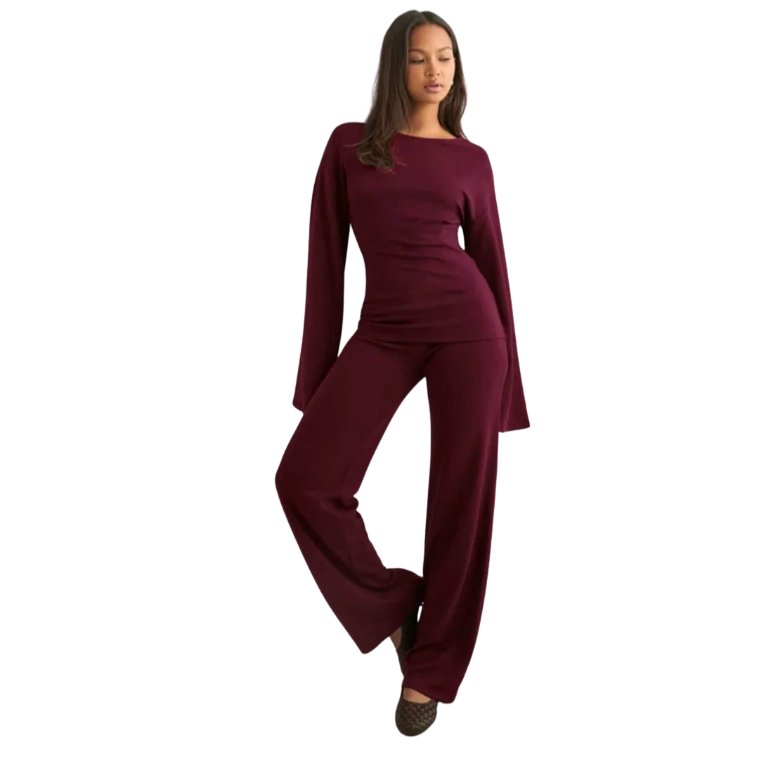 HARLOW™ | – Flare Sleeve Casual Two-Piece Set