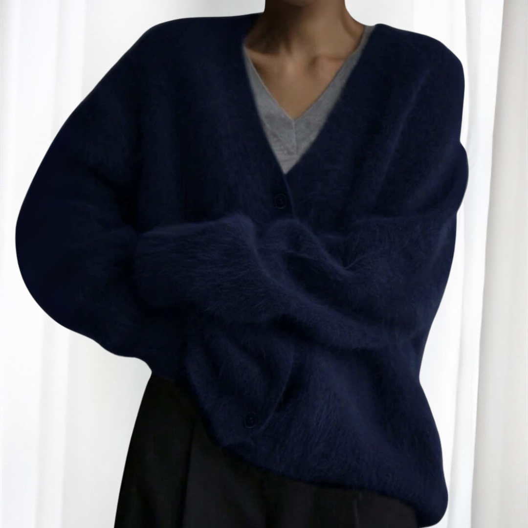 QUINCY™ | - Comfy Button Front Drop Shoulder Cardigan
