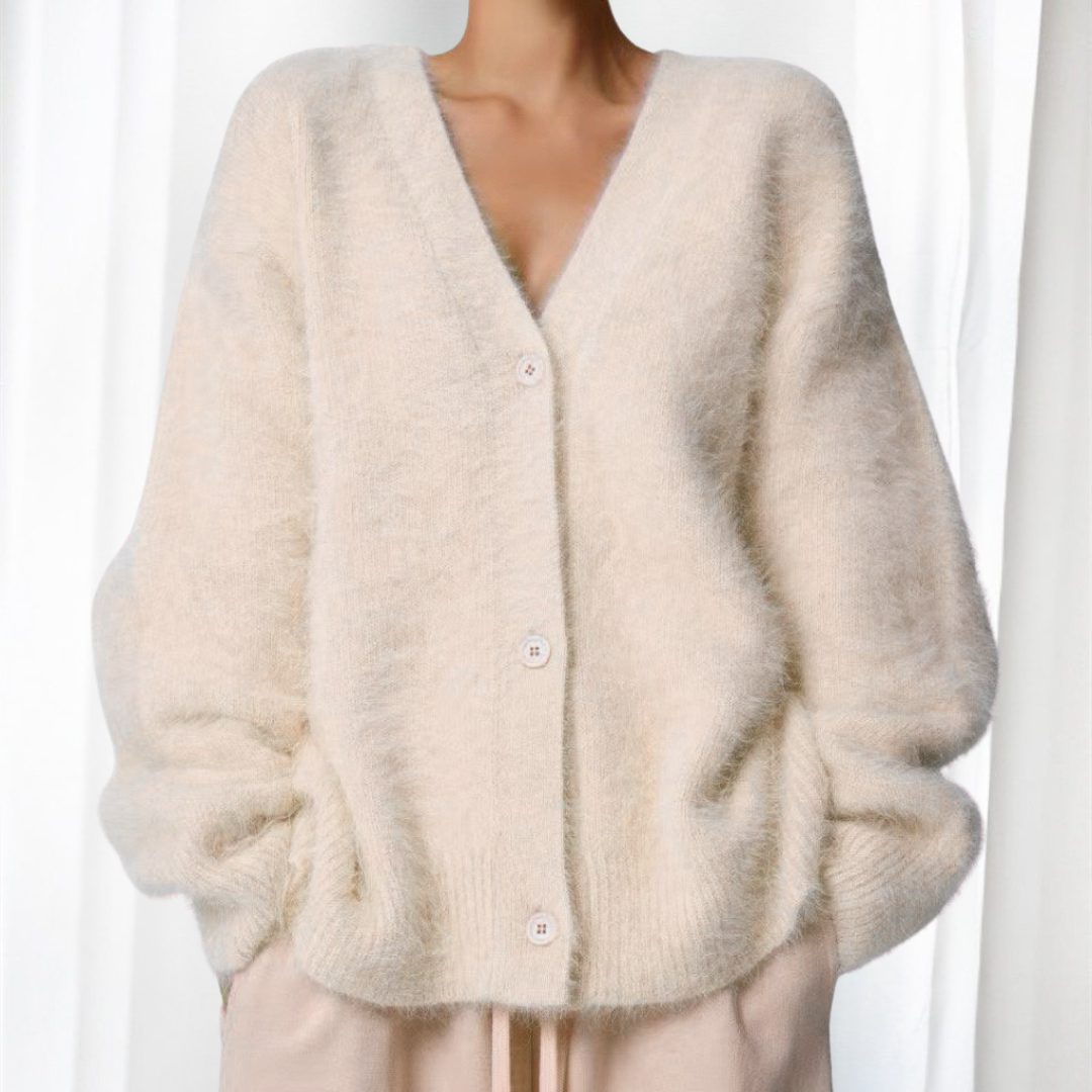 QUINCY™ | - Comfy Button Front Drop Shoulder Cardigan