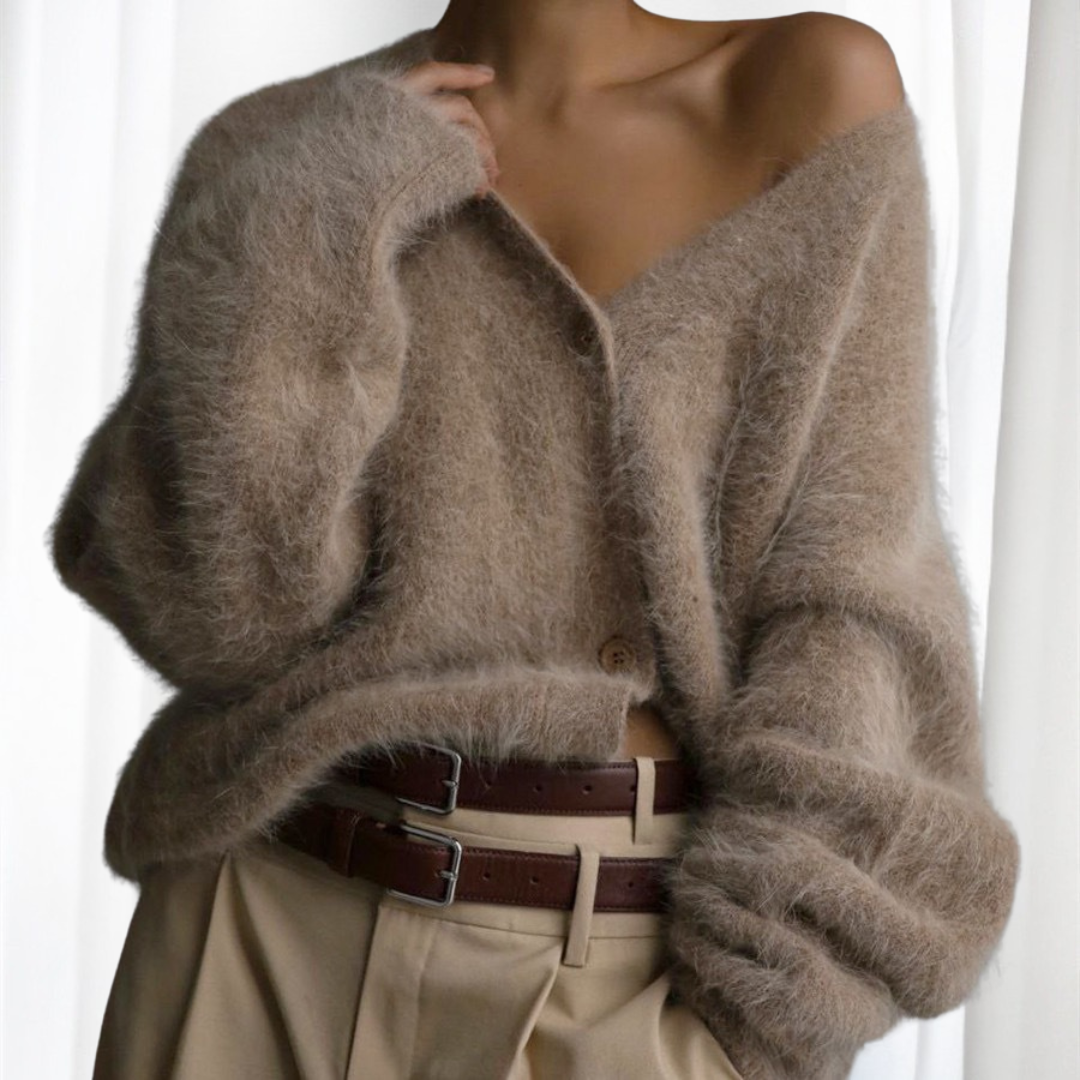QUINCY™ | - Comfy Button Front Drop Shoulder Cardigan
