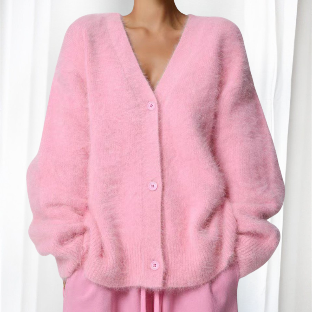 QUINCY™ | - Comfy Button Front Drop Shoulder Cardigan