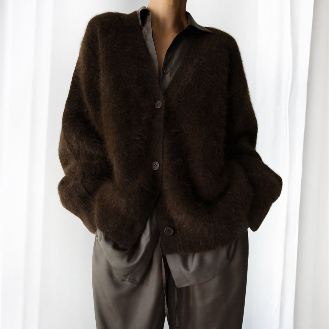 QUINCY™ | - Comfy Button Front Drop Shoulder Cardigan