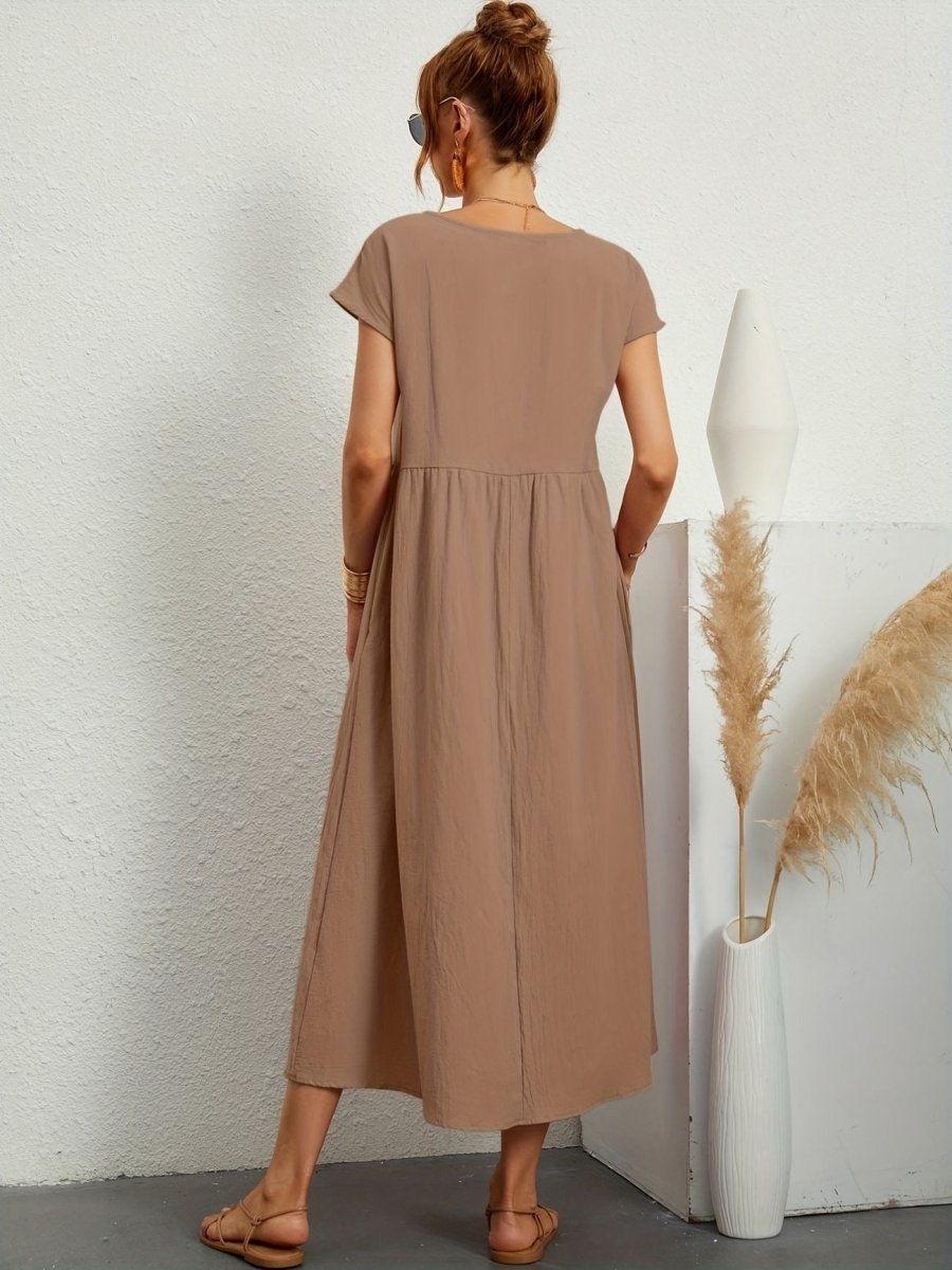 Cassandra™ | Elegant Round Neck Dress