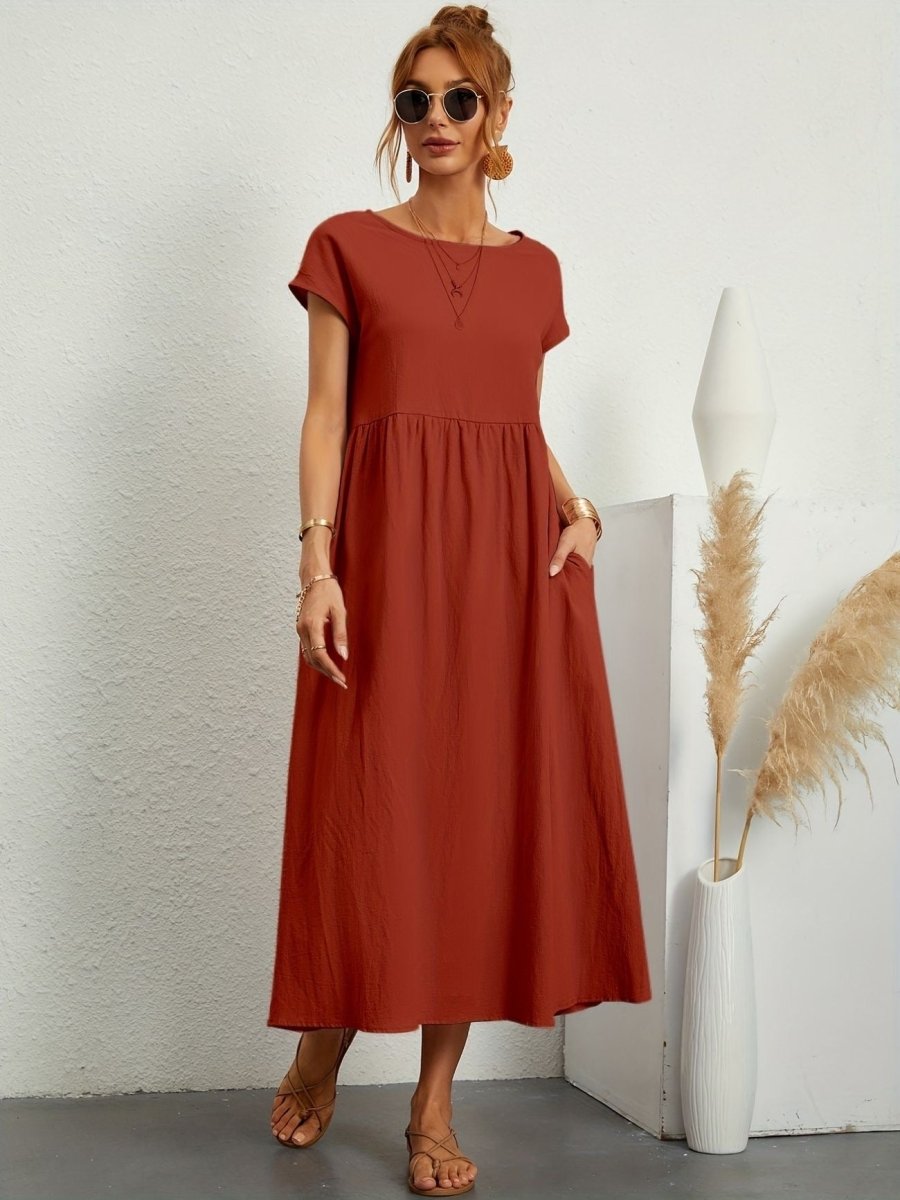 Cassandra™ | Elegant Round Neck Dress