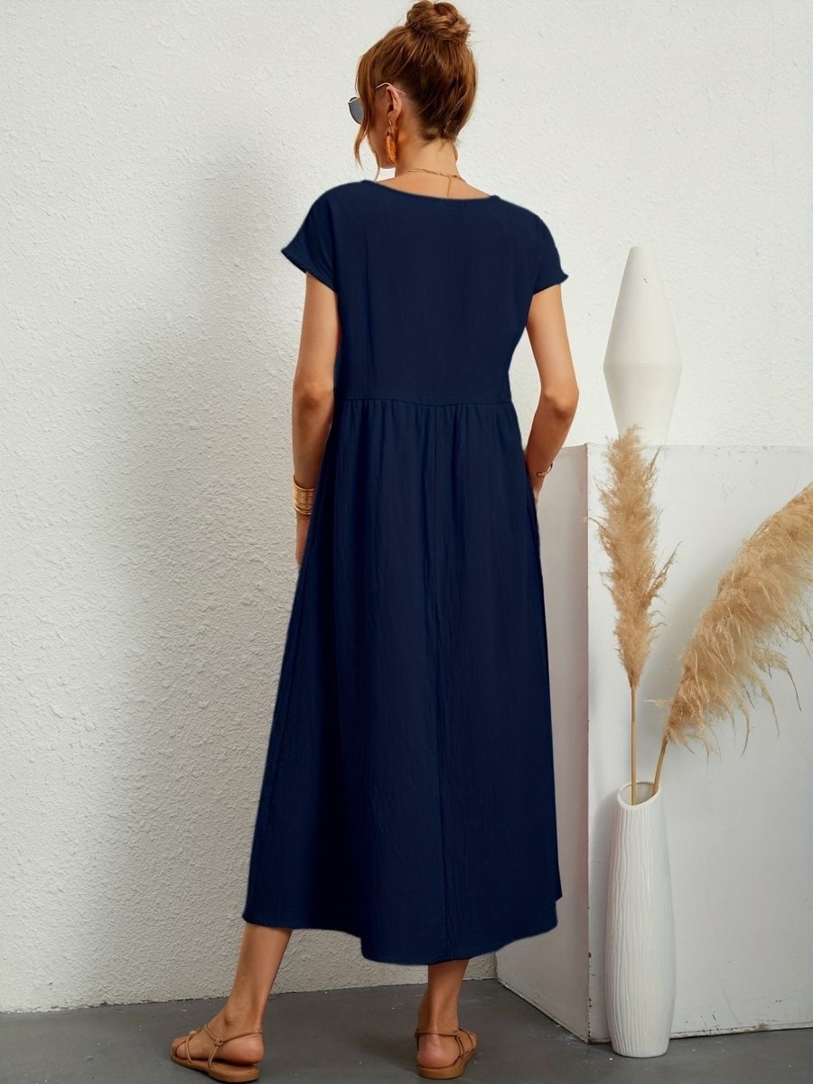 Cassandra™ | Elegant Round Neck Dress