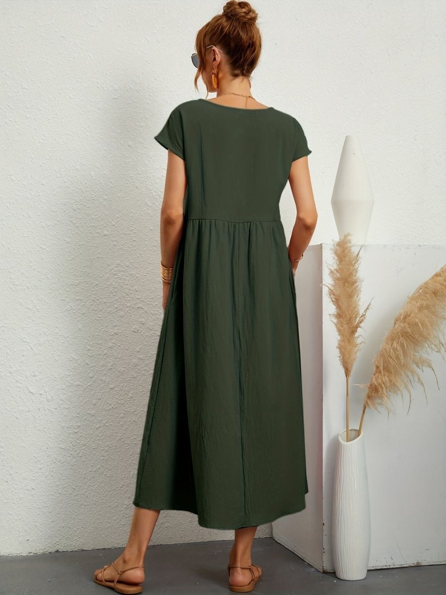 Cassandra™ | Elegant Round Neck Dress
