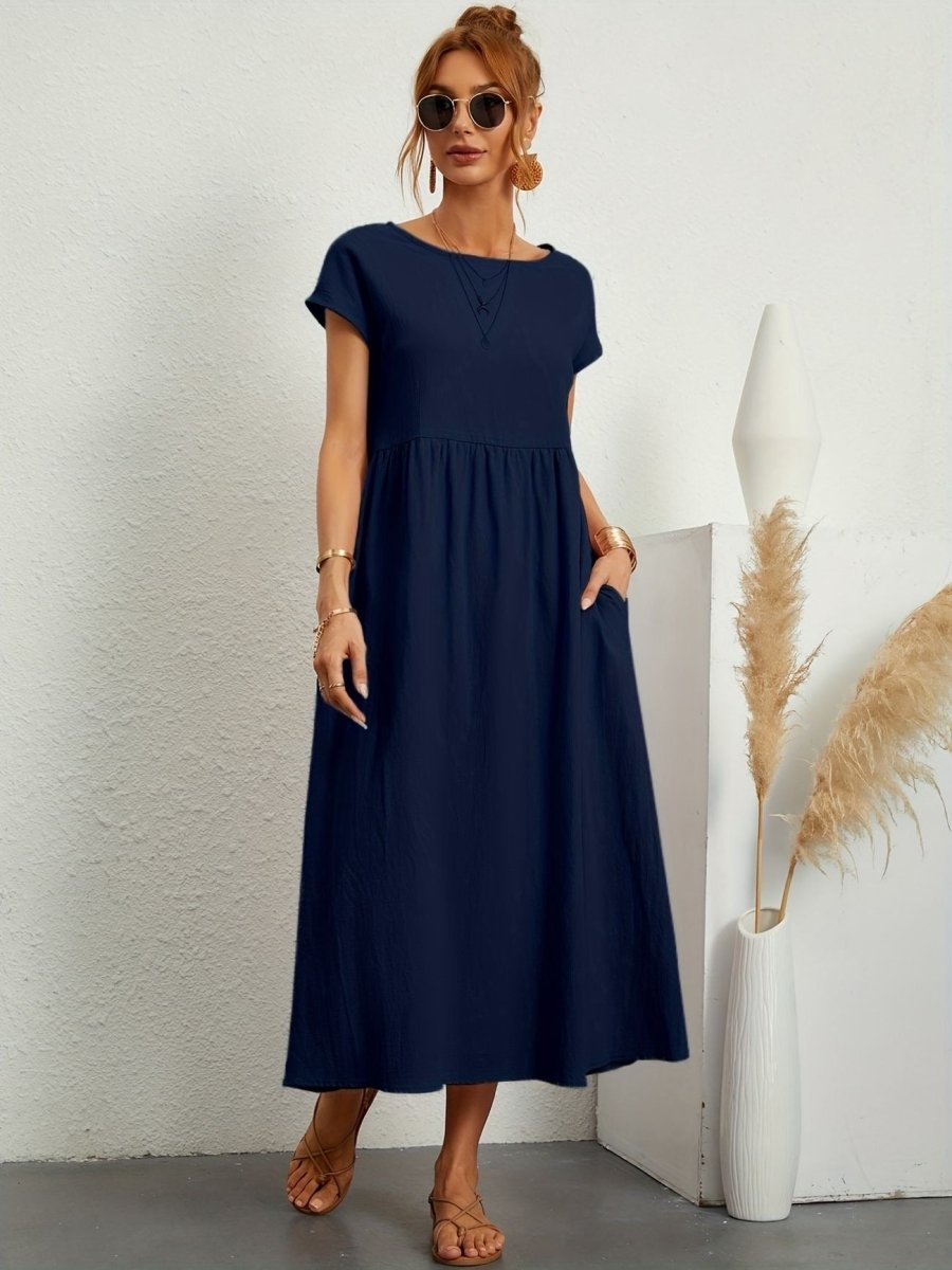 Cassandra™ | Elegant Round Neck Dress
