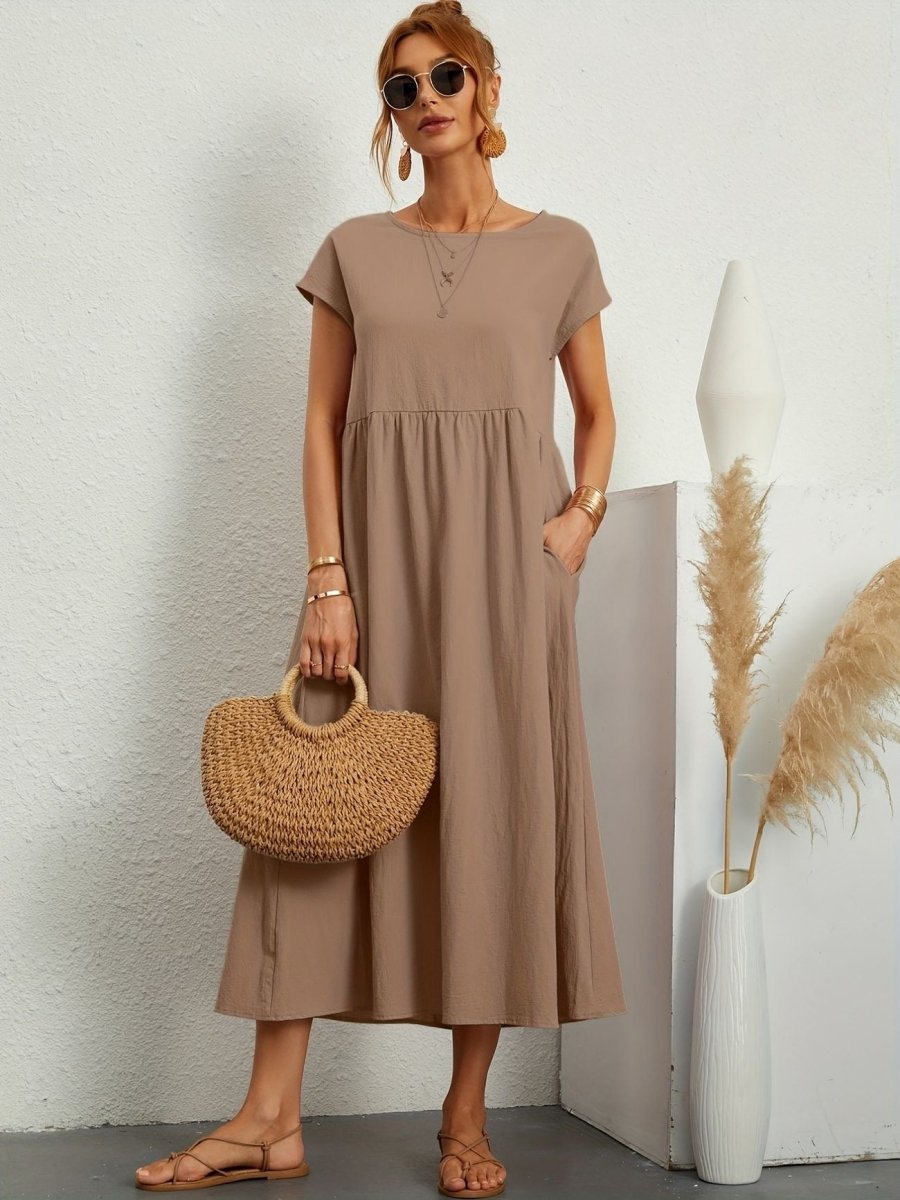 Cassandra™ | Elegant Round Neck Dress
