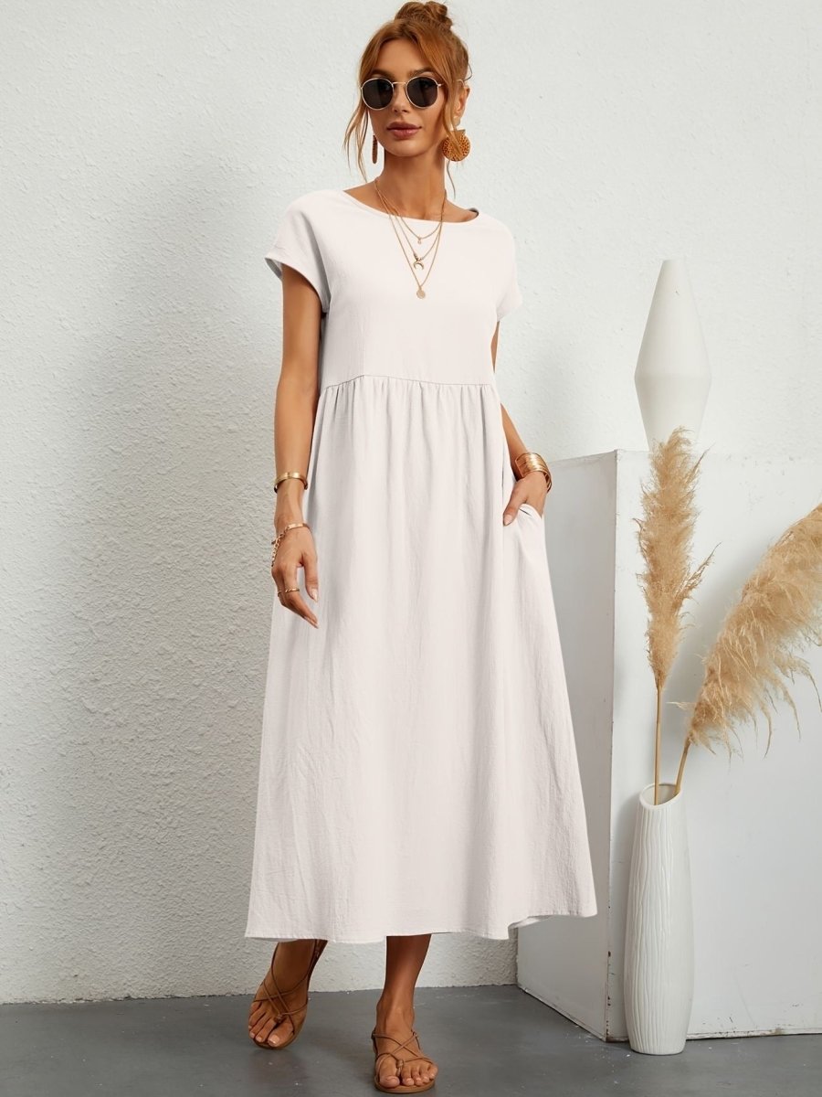 Cassandra™ | Elegant Round Neck Dress