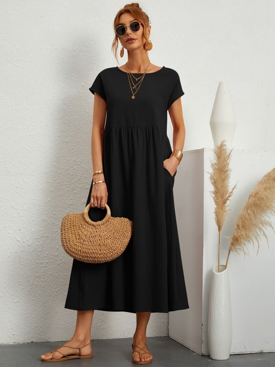 Cassandra™ | Elegant Round Neck Dress