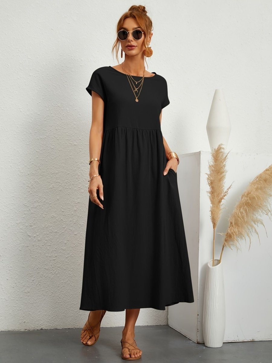 Cassandra™ | Elegant Round Neck Dress