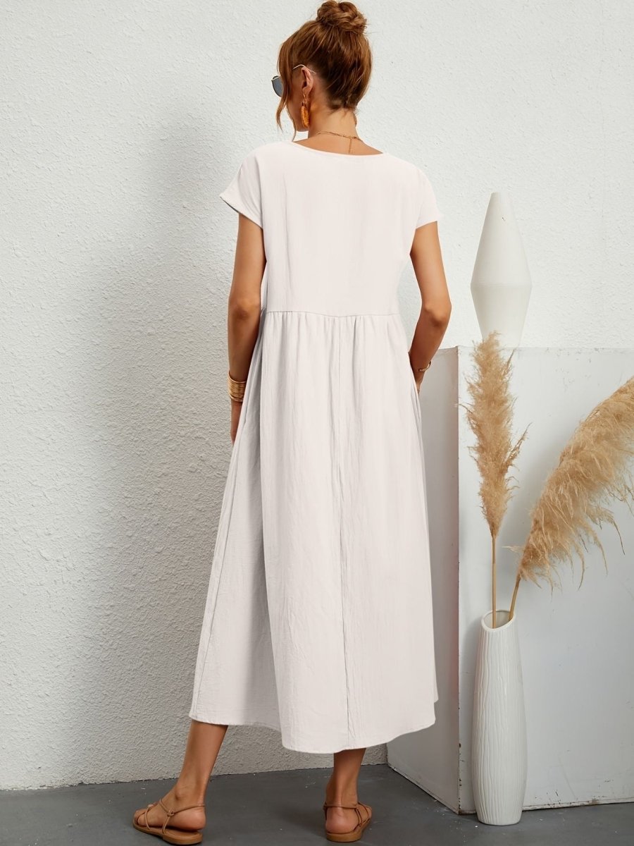 Cassandra™ | Elegant Round Neck Dress