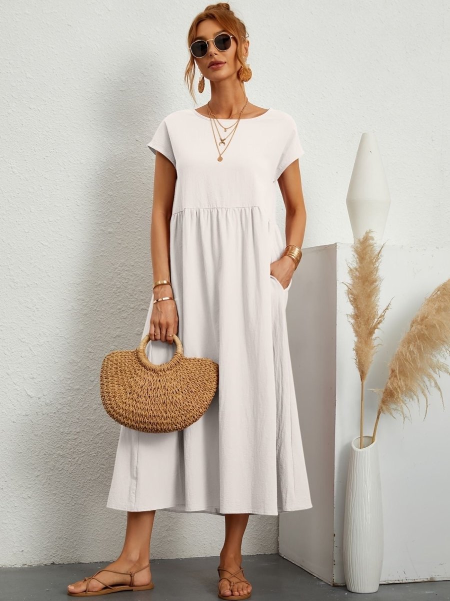 Cassandra™ | Elegant Round Neck Dress