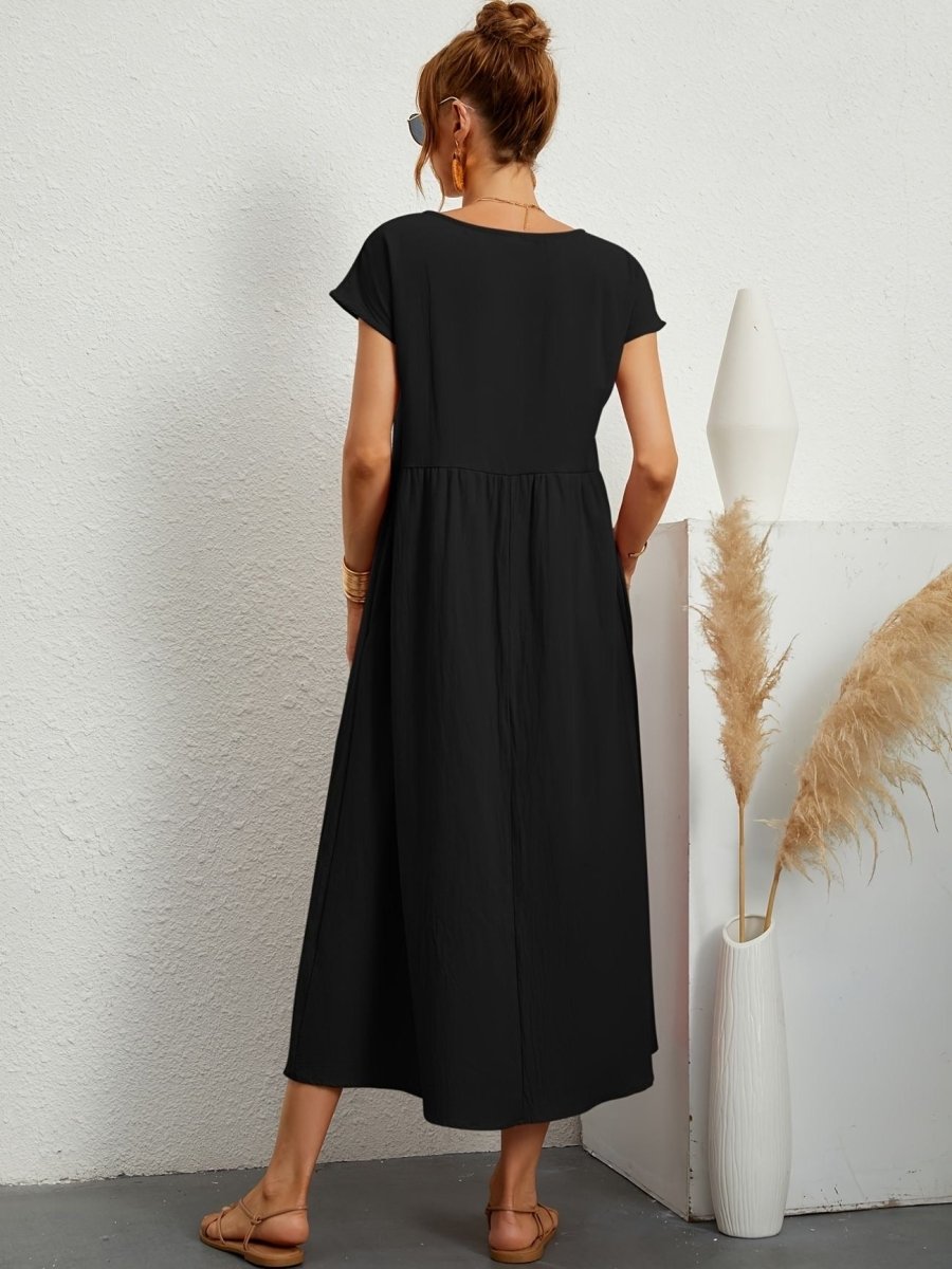 Cassandra™ | Elegant Round Neck Dress