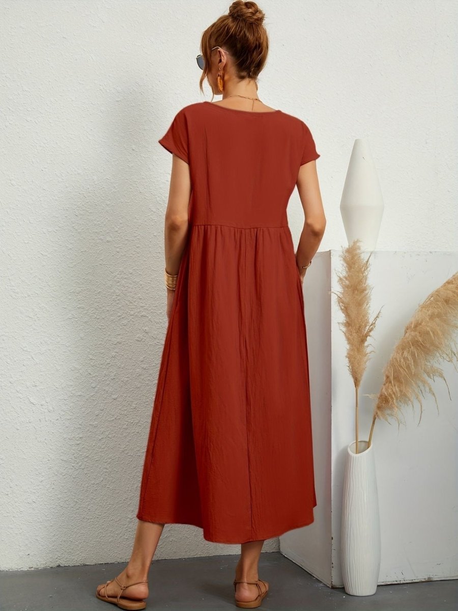 Cassandra™ | Elegant Round Neck Dress