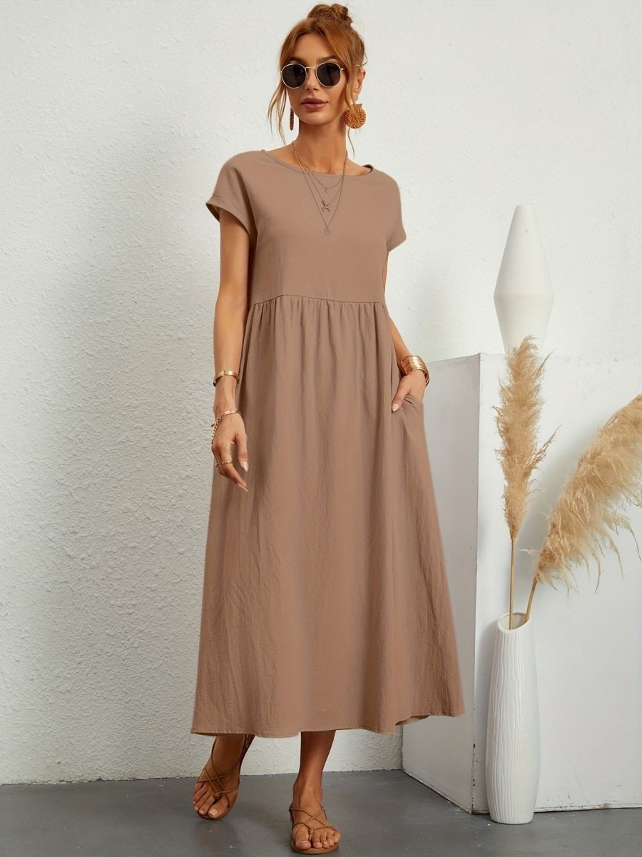 Cassandra™ | Elegant Round Neck Dress