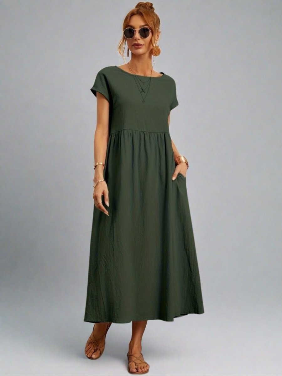 Cassandra™ | Elegant Round Neck Dress