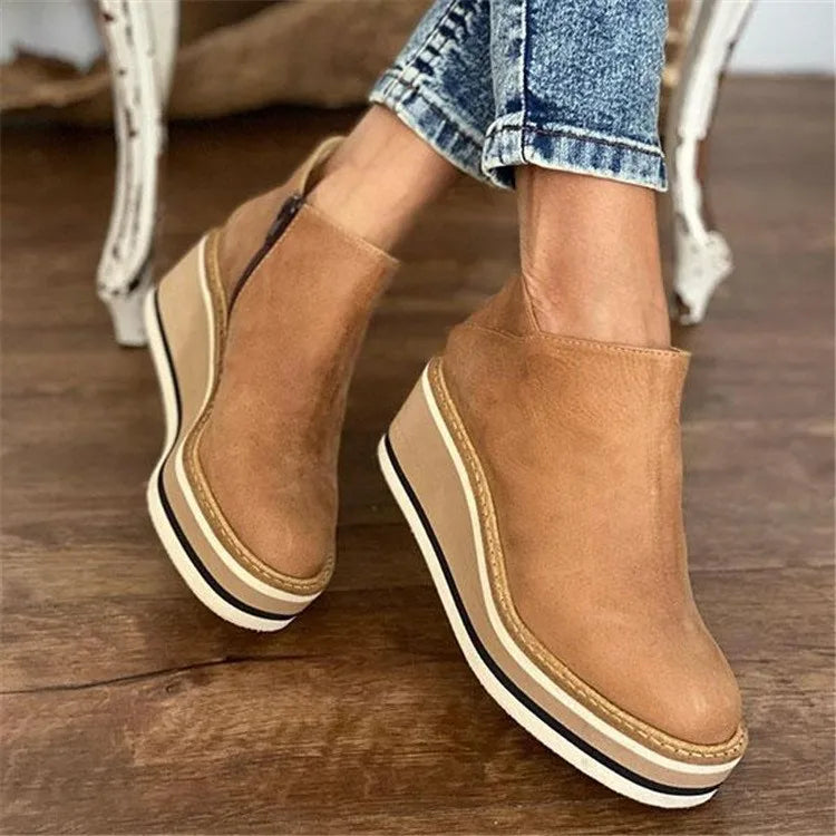 Kamala™ | Casual Wedge Ankle Boots