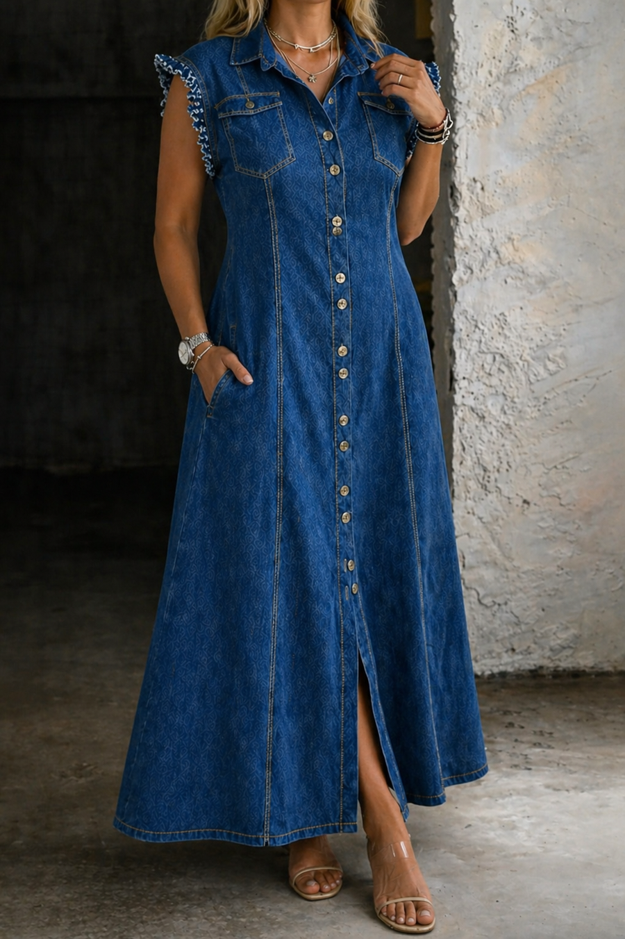 Ellis™ | Plus Size Denim Dress
