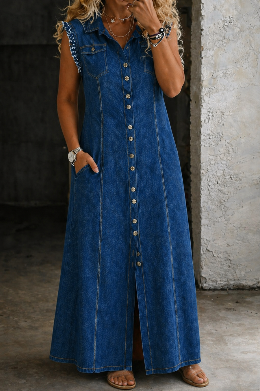 Ellis™ | Plus Size Denim Dress