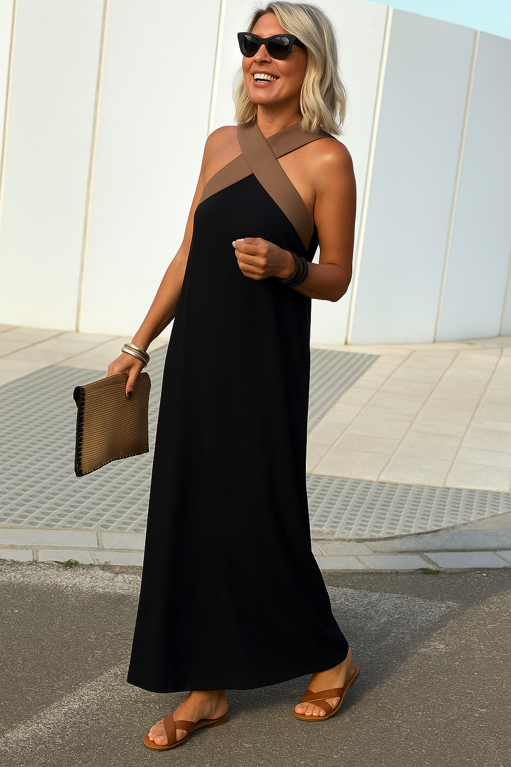 Ruby™ | Breathable Crossed Maxi Dress