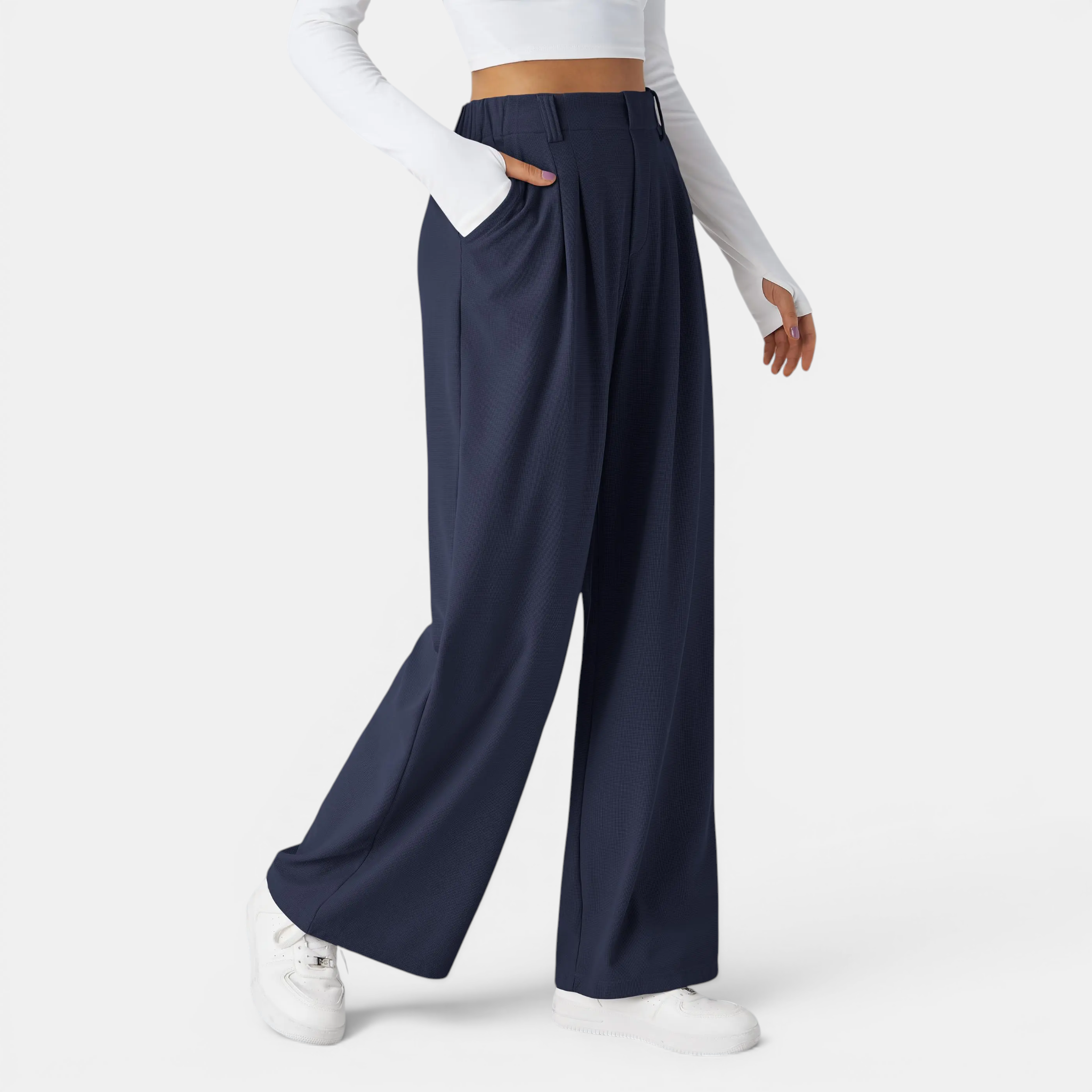 JUNOT™ | – Relaxed High-Waist Wide-Leg Trousers