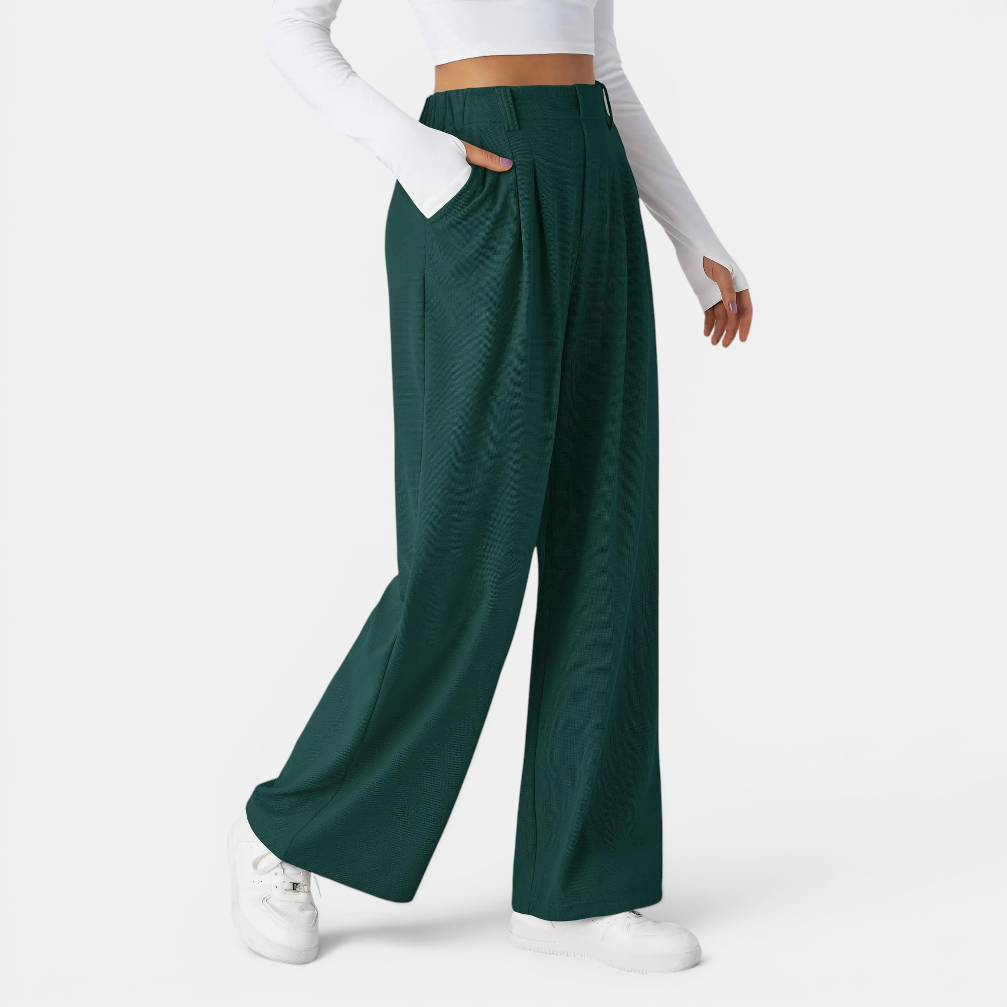 JUNOT™ | – Relaxed High-Waist Wide-Leg Trousers