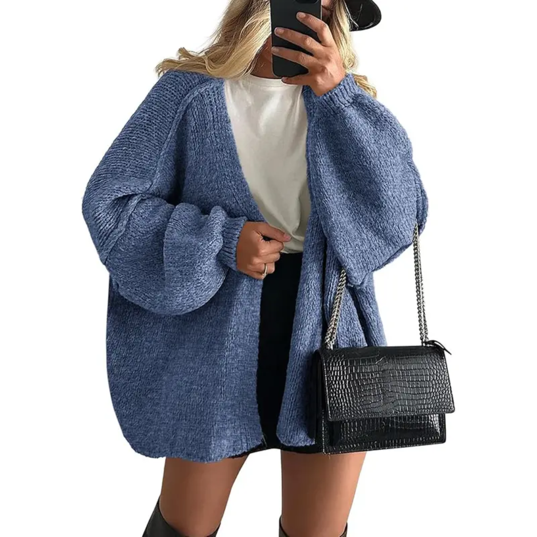 WINONA™ | – Cozy Oversized Lantern Sleeve Cardigan