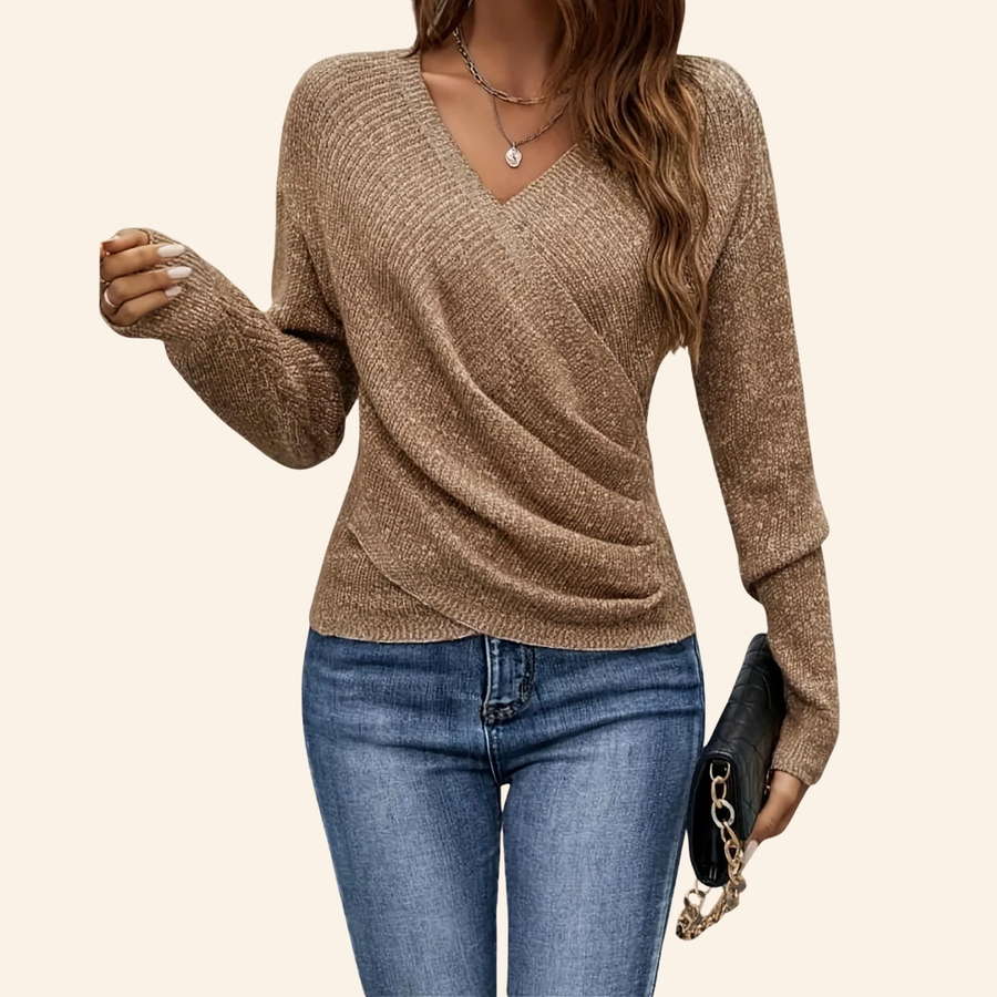 Elouise™ | Elegant Wrap V-Neck Top