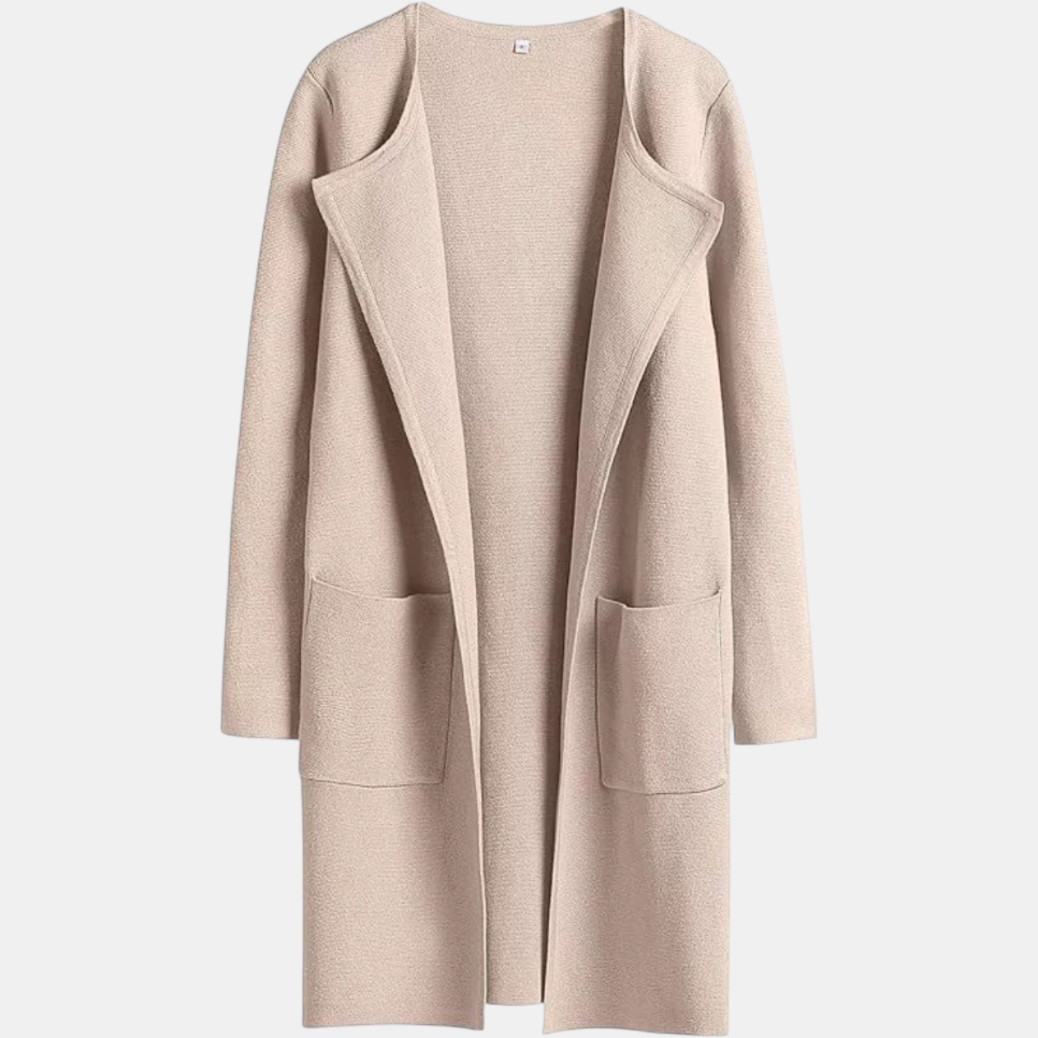 Women's Suit Collar Open Front Longline Knit Cardigan™