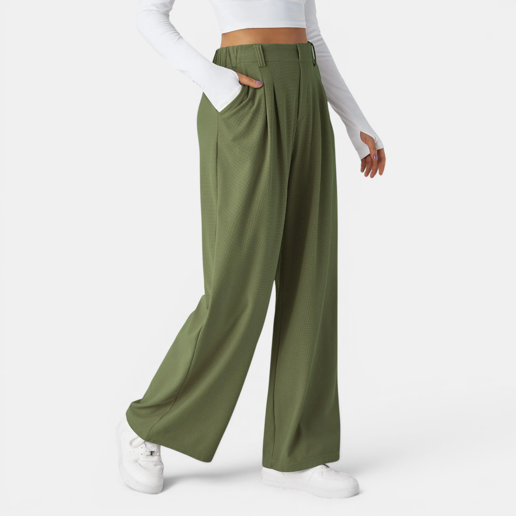 JUNOT™ | – Relaxed High-Waist Wide-Leg Trousers