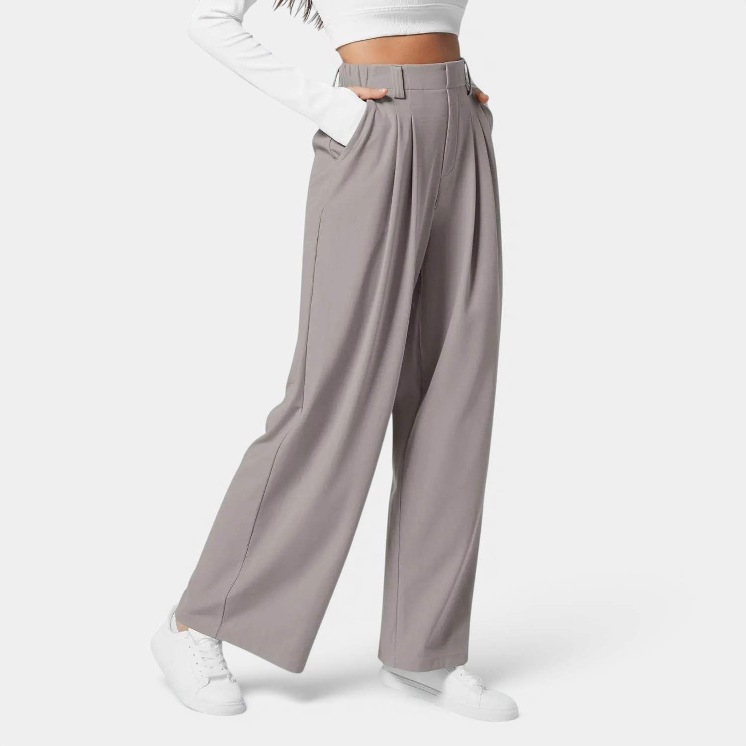 JUNOT™ | – Relaxed High-Waist Wide-Leg Trousers