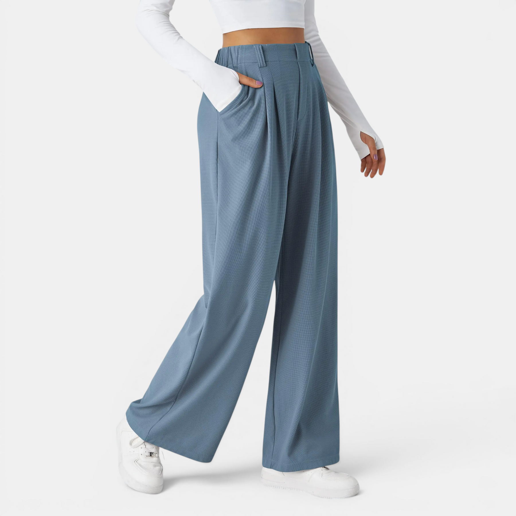JUNOT™ | – Relaxed High-Waist Wide-Leg Trousers