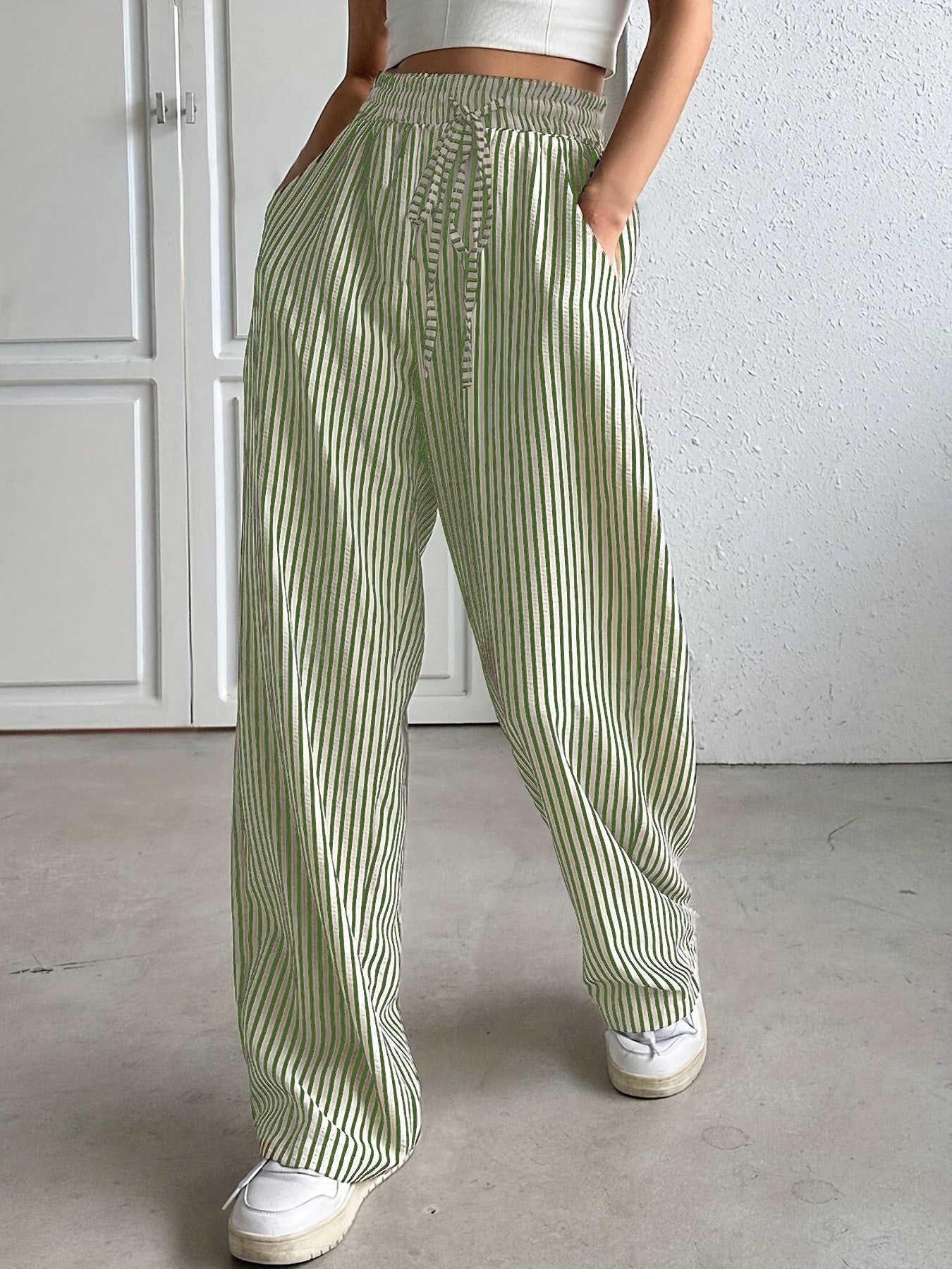TAITE™ | - Simple Summer Striped Relaxed Fit Buttom
