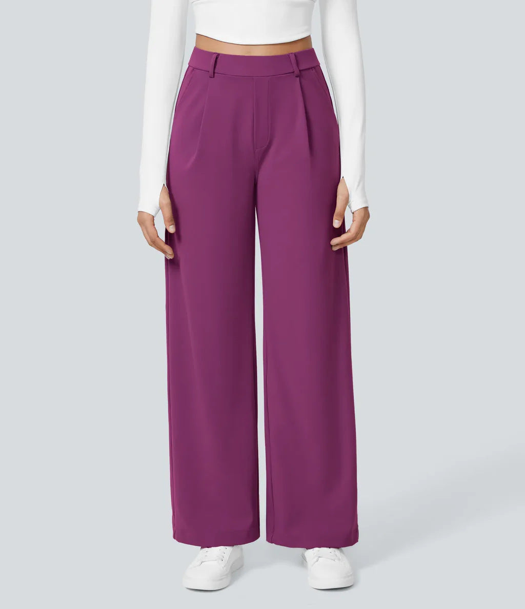 CHARMIE™ | - Casual High Waist Straight Leg Pants
