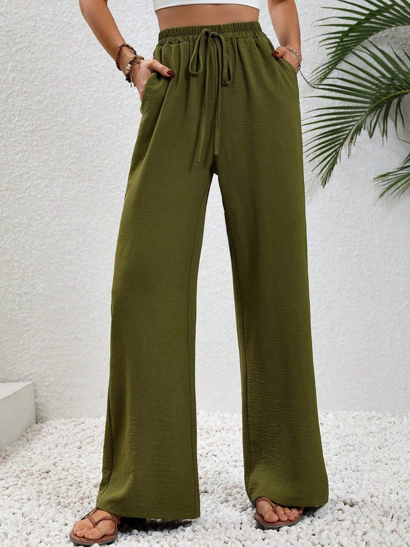 NIKU™ | - Casual Wide Leg Drawstring Pants