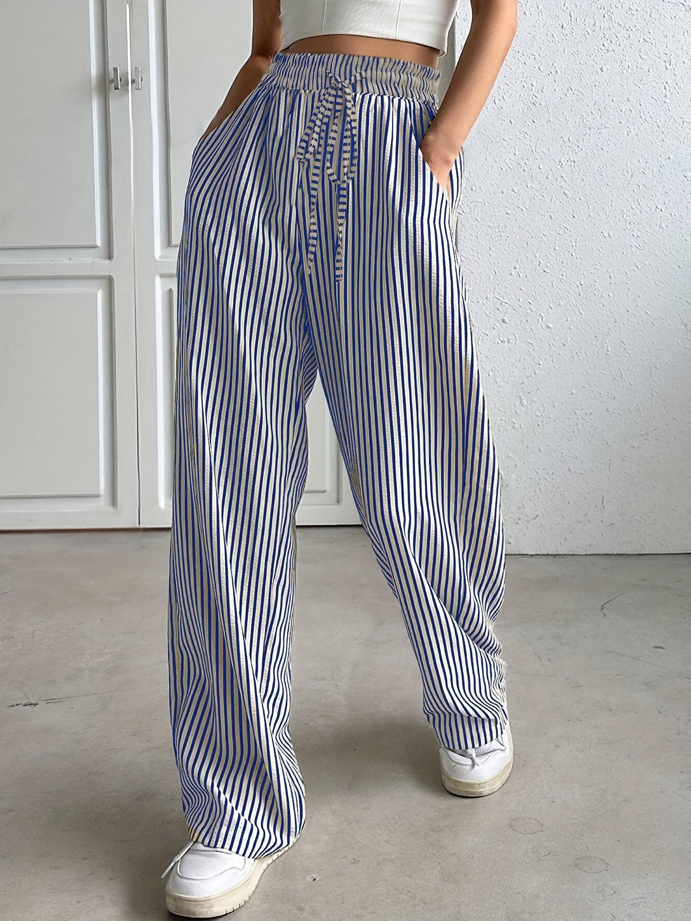 TAITE™ | - Simple Summer Striped Relaxed Fit Buttom