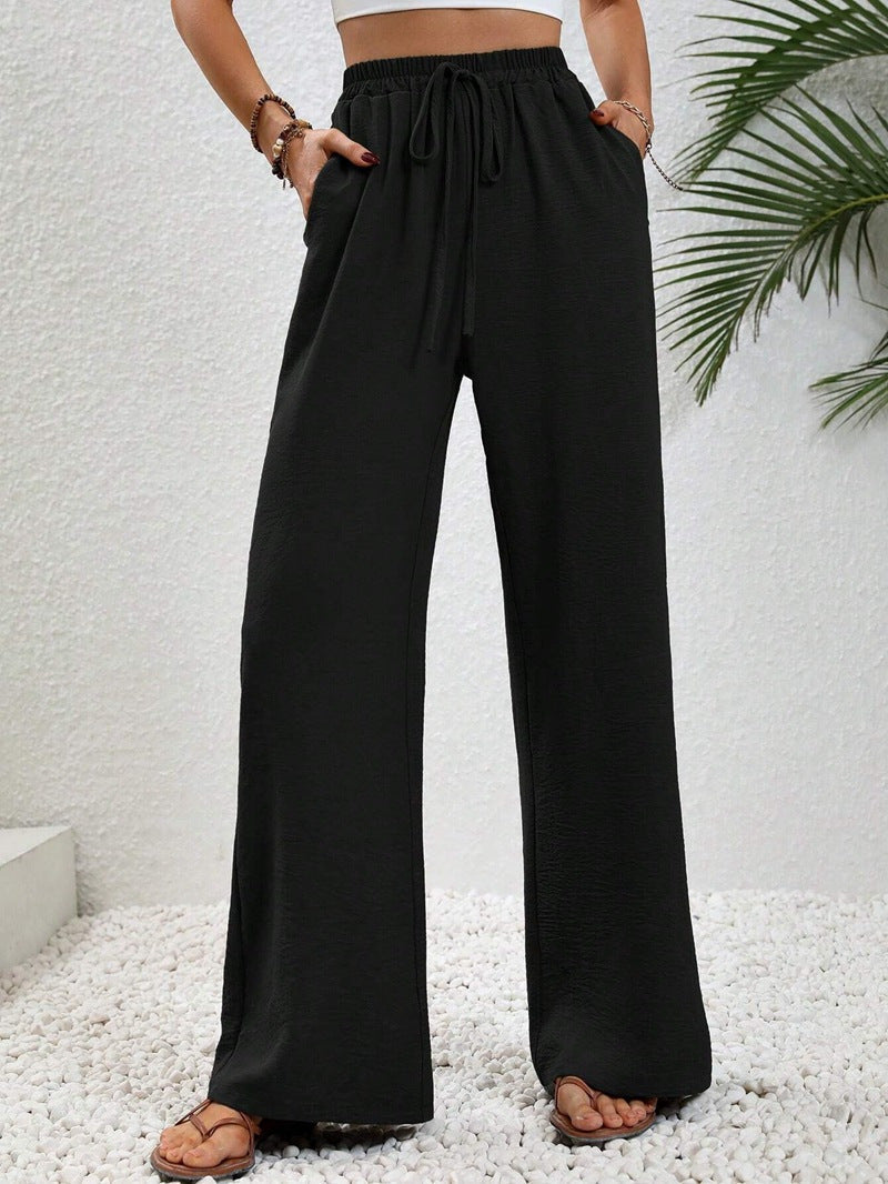 NIKU™ | - Casual Wide Leg Drawstring Pants